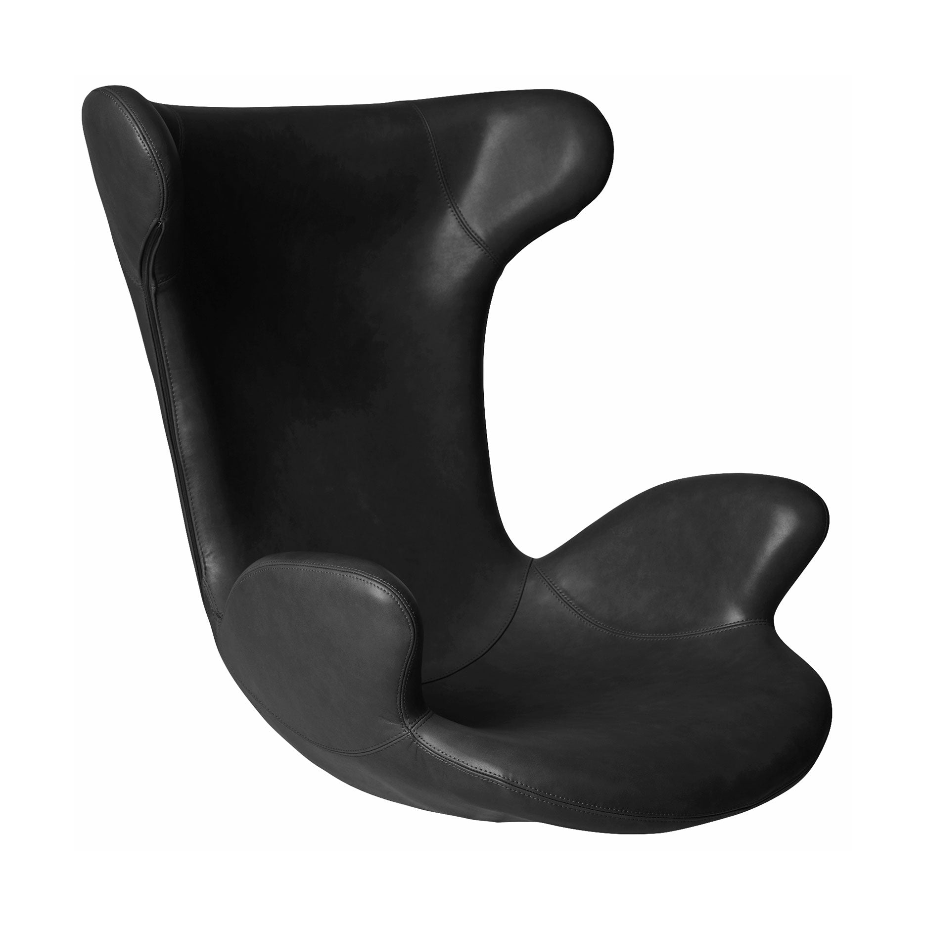 Victor loungestol læder m. chrome drejesokkel